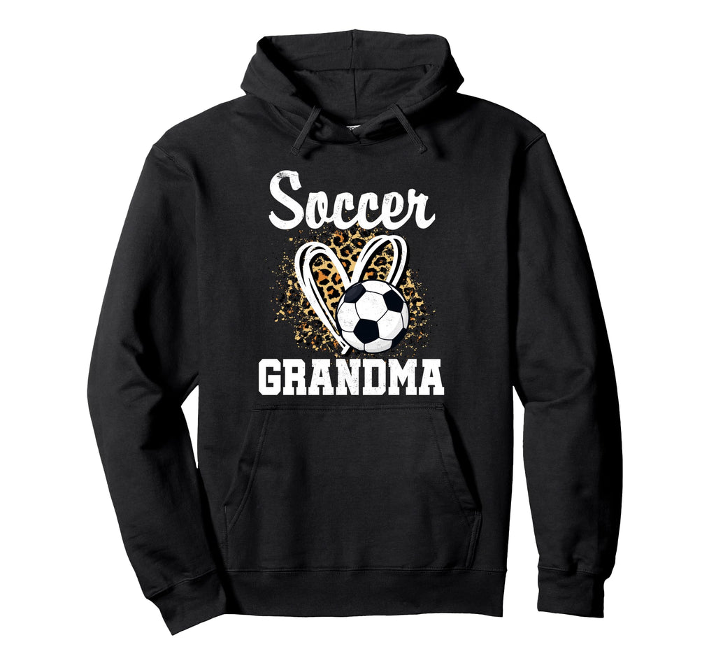 Soccer Grandma Leopard Heart Hoodie - Novelty Apparel Unisex - T-Shirt, Sweatshirt, Hoodie