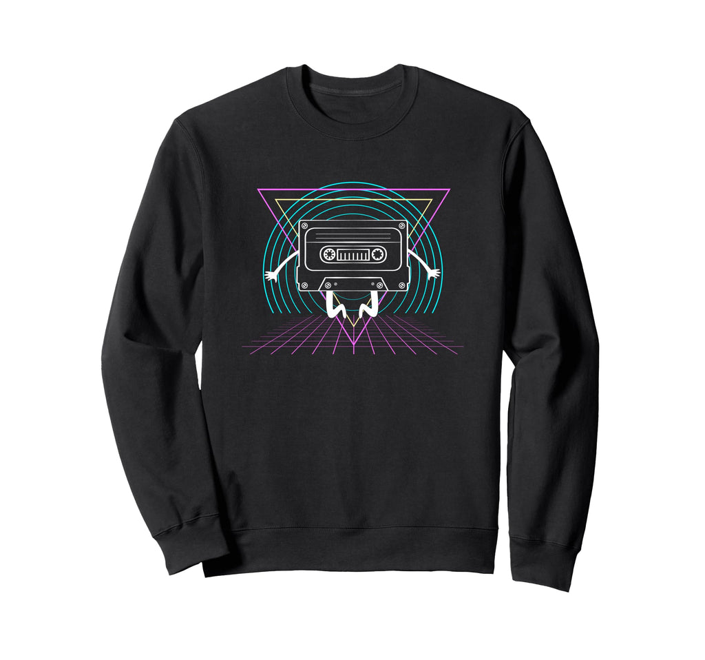 Geometric 90S Cassette Tape Music Sweatshirt - Streetwear Style for Adults - T-Shirt, Sweatshirt, Hoodie
