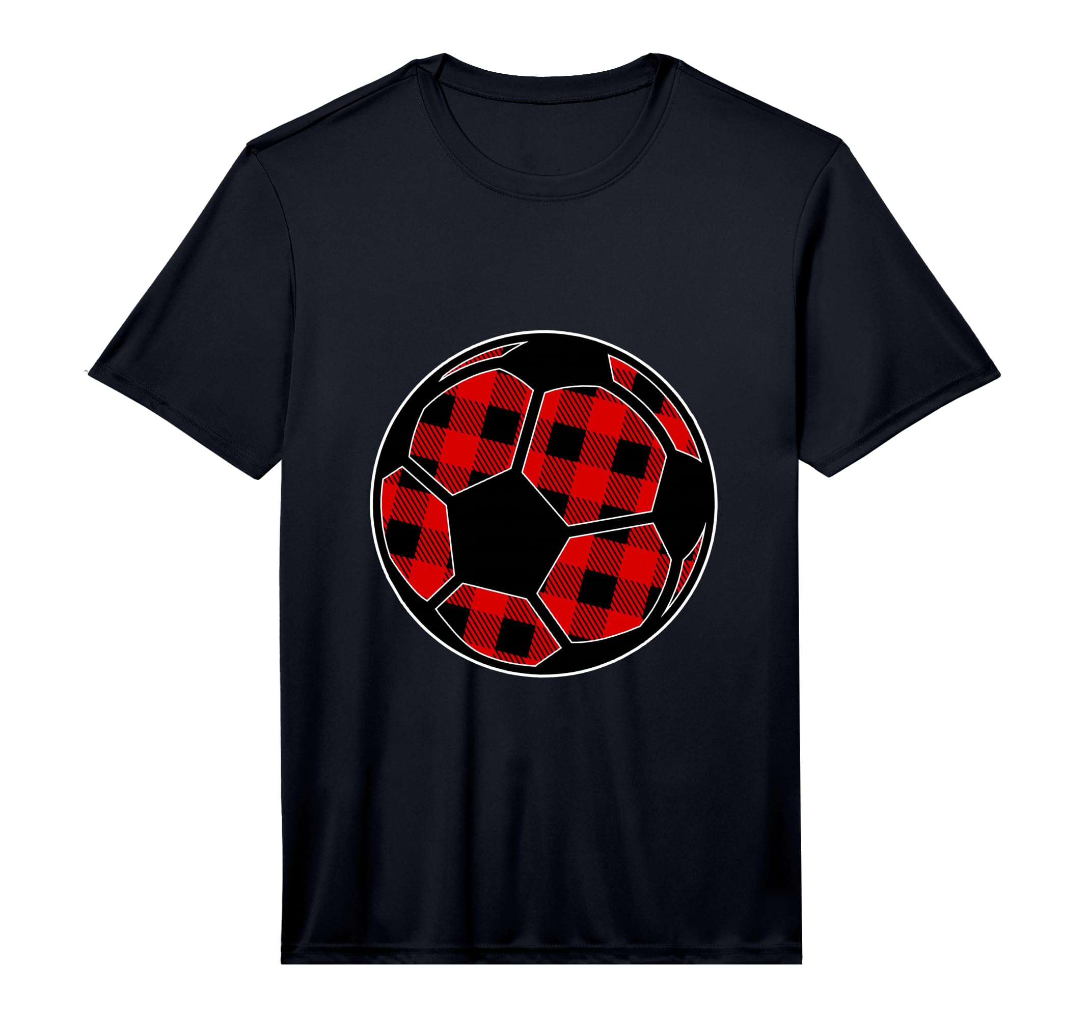 Football Soccer Buffalo Plaid Soccer T-Shirt - Casual Everyday Wear Unisex - T-Shirt, Sweatshirt, Hoodie