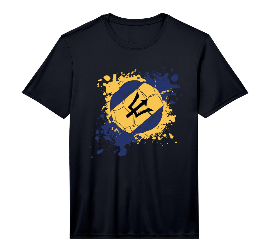 Soccer Ball Flag Barbados Performance T-Shirt - Graphic Print Unisex - T-Shirt, Sweatshirt, Hoodie