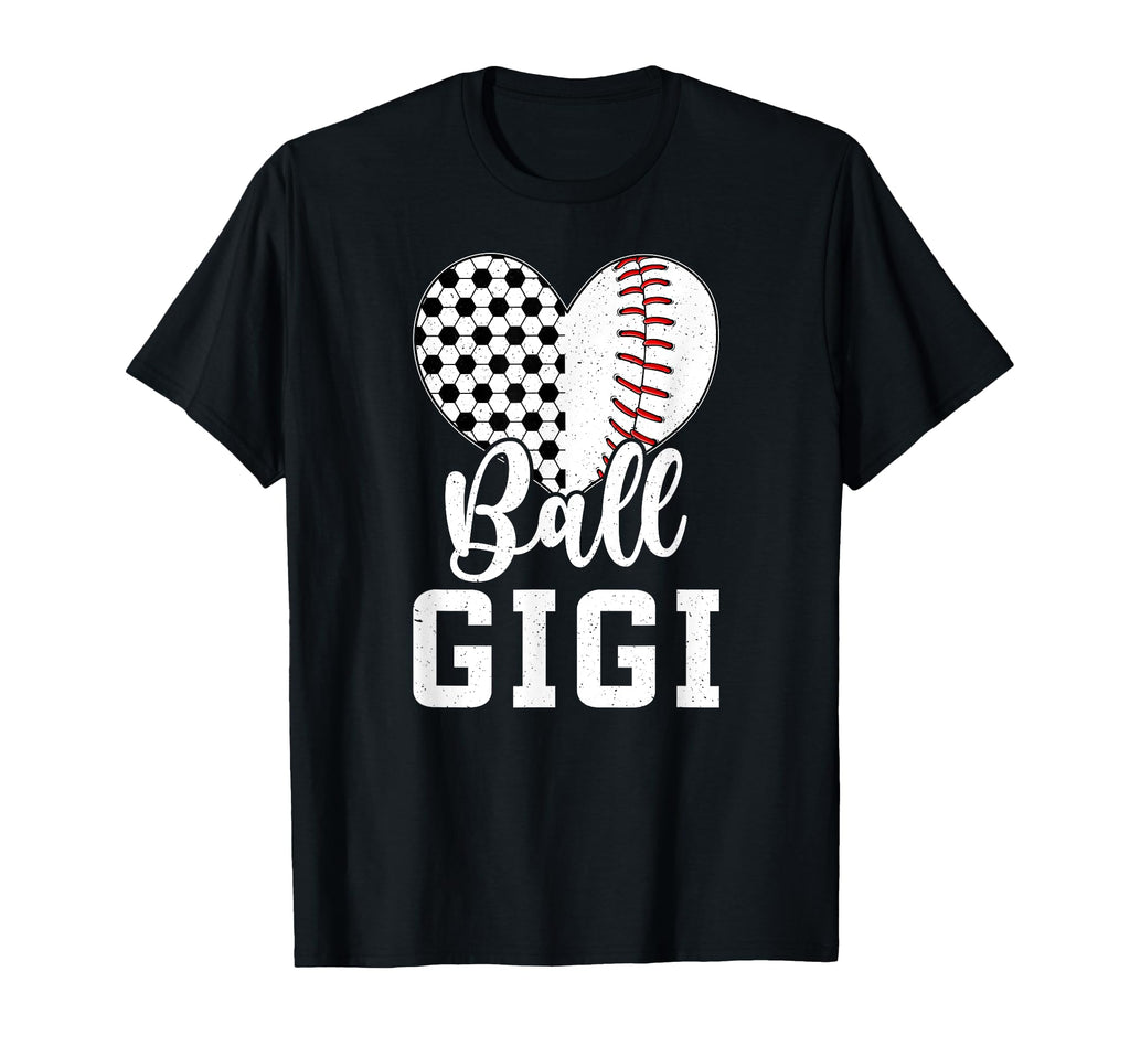 Ball Gigi Grandma Heart Baseball T-Shirt - Unique Graphic for Adults - T-Shirt, Sweatshirt, Hoodie