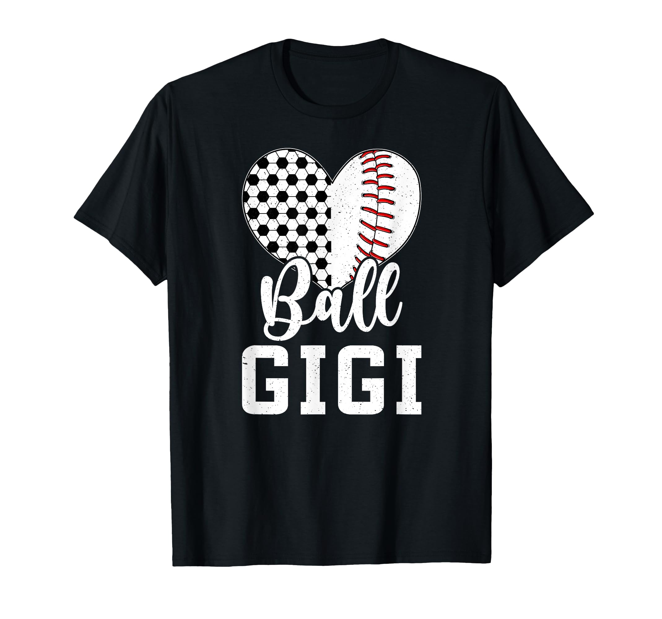 Ball Gigi Grandma Heart Baseball T-Shirt - Unique Graphic for Adults - T-Shirt, Sweatshirt, Hoodie