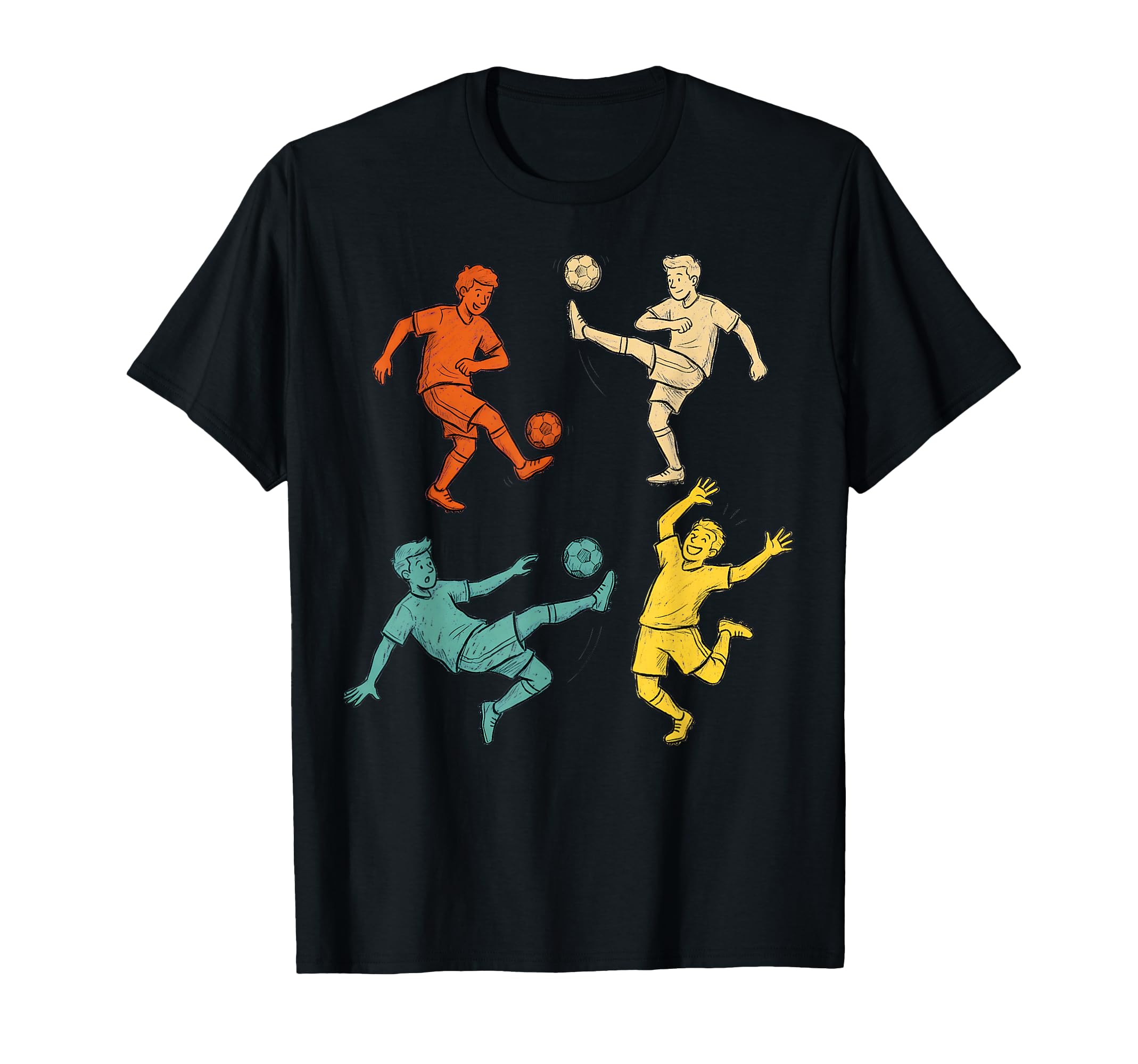 Soccer Futbol Football Player T-Shirt - Unique Graphic for Adults - T-Shirt, Sweatshirt, Hoodie