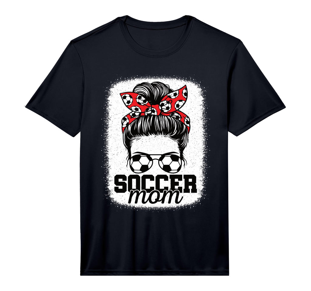 Mens Soccer Mom Messy Bun Mommy Soccer T-Shirt - Custom Art Print Unisex - T-Shirt, Sweatshirt, Hoodie