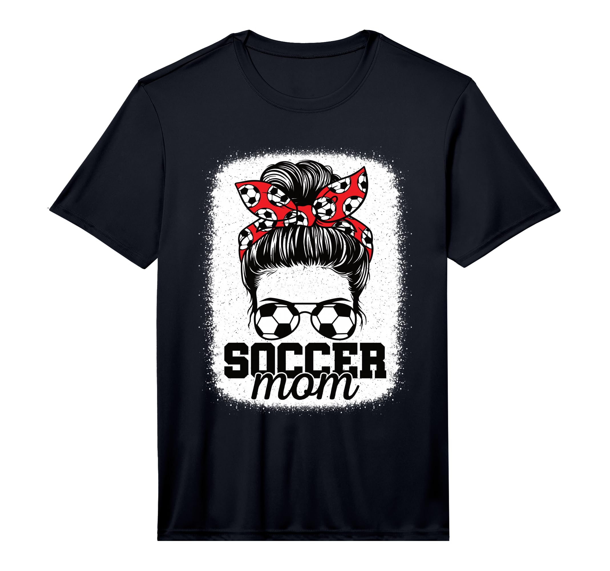 Mens Soccer Mom Messy Bun Mommy Soccer T-Shirt - Custom Art Print Unisex - T-Shirt, Sweatshirt, Hoodie