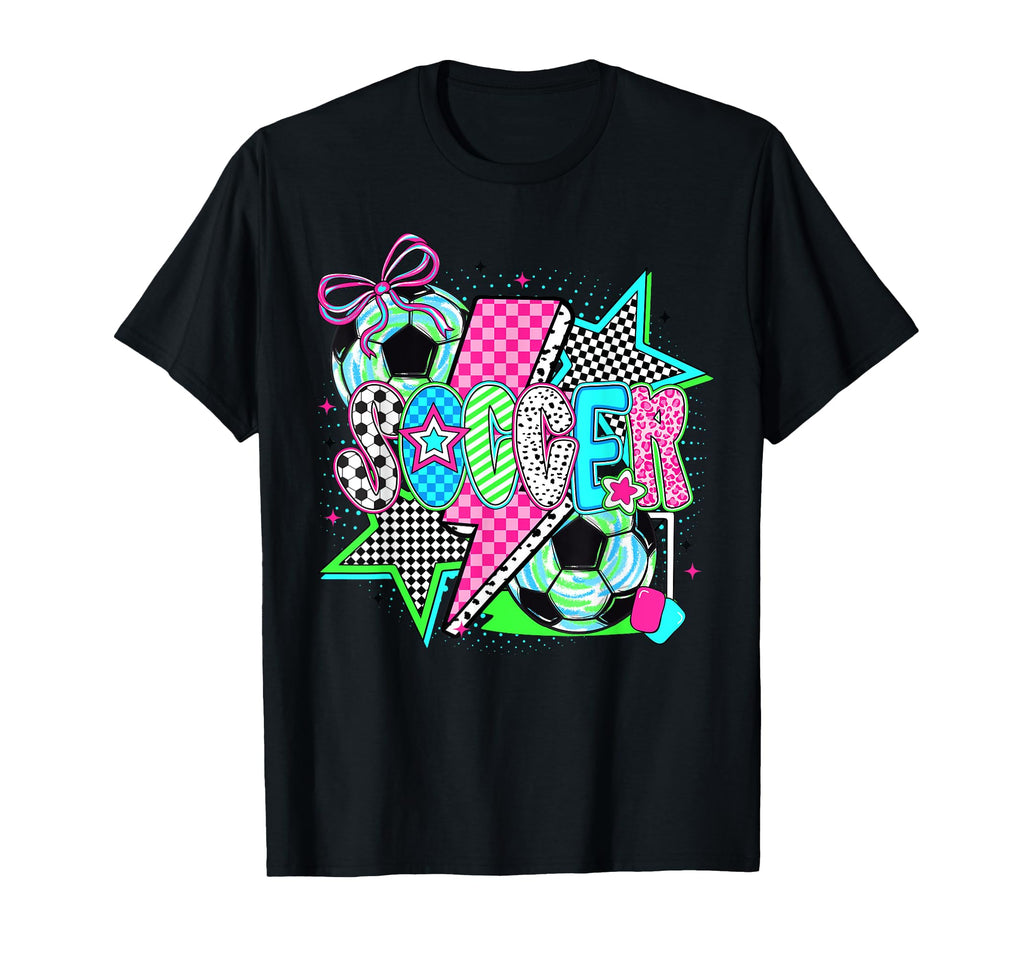 Soccer Bow Checkered Soccer Lovers T-Shirt - Aesthetic Graphic Unisex - T-Shirt, Sweatshirt, Hoodie