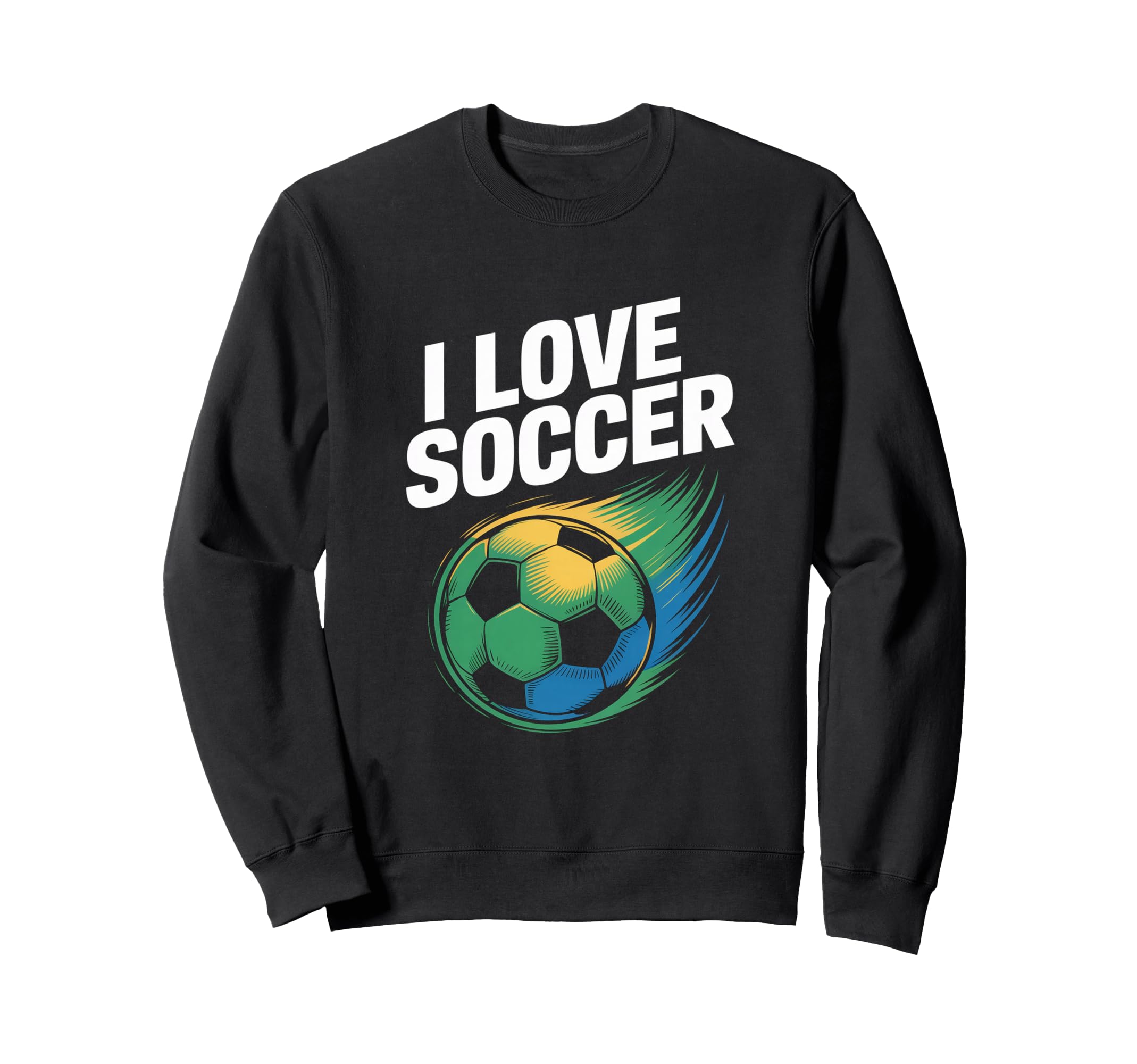 I Love Soccer Vibrant Ball Art Sweatshirt - Minimalist Print Unisex - T-Shirt, Sweatshirt, Hoodie