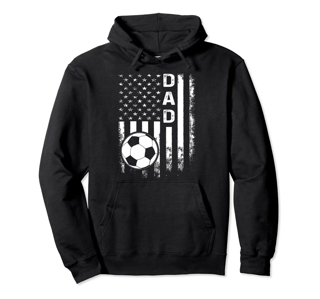 Soccer Dad American Flag Hoodie - Novelty Apparel for Adults - T-Shirt, Sweatshirt, Hoodie