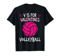 V Is Volleyball Valentine Funny Couple T-Shirt - Custom Art Print Unisex - T-Shirt, Sweatshirt, Hoodie