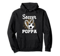 Soccer Poppa Leopard Heart Matching Hoodie - Aesthetic Graphic Men Women - T-Shirt, Sweatshirt, Hoodie