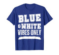 Blue And White Game Day High School T-Shirt - Trendy Graphic Unisex - T-Shirt, Sweatshirt, Hoodie