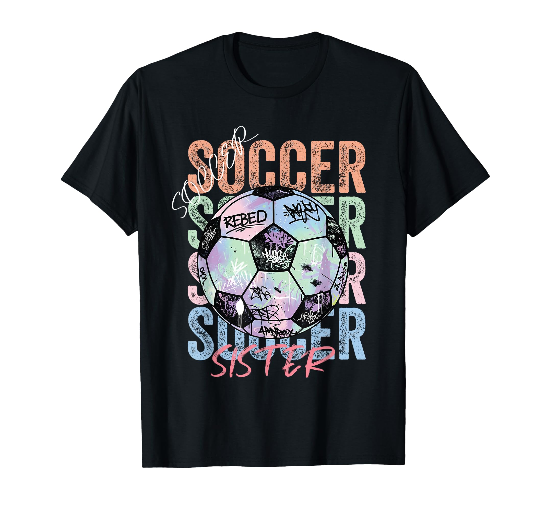 Colorful Soccer Sister Ball T-Shirt - Minimalist Print for Adults - T-Shirt, Sweatshirt, Hoodie