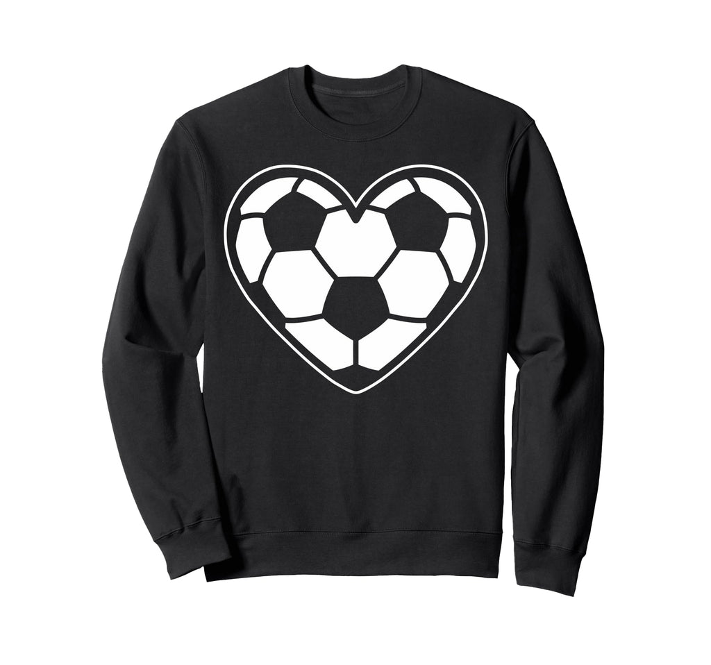 Soccer Heart Soccer Silhouette Sweatshirt - Graphic Print for Adults - T-Shirt, Sweatshirt, Hoodie