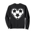 Soccer Heart Soccer Silhouette Sweatshirt - Graphic Print for Adults - T-Shirt, Sweatshirt, Hoodie