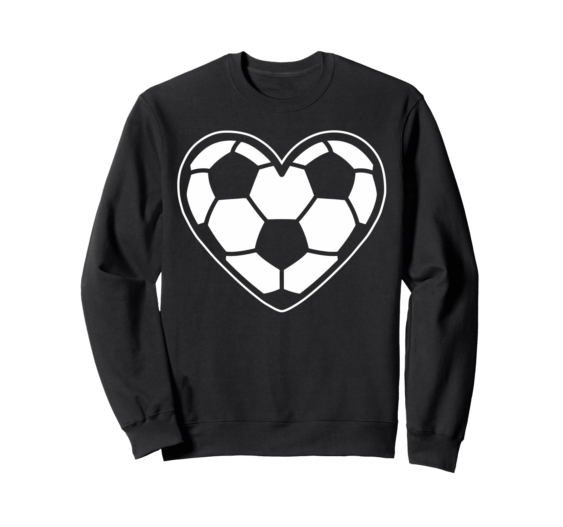 Soccer Heart Soccer Silhouette Sweatshirt - Graphic Print for Adults - T-Shirt, Sweatshirt, Hoodie