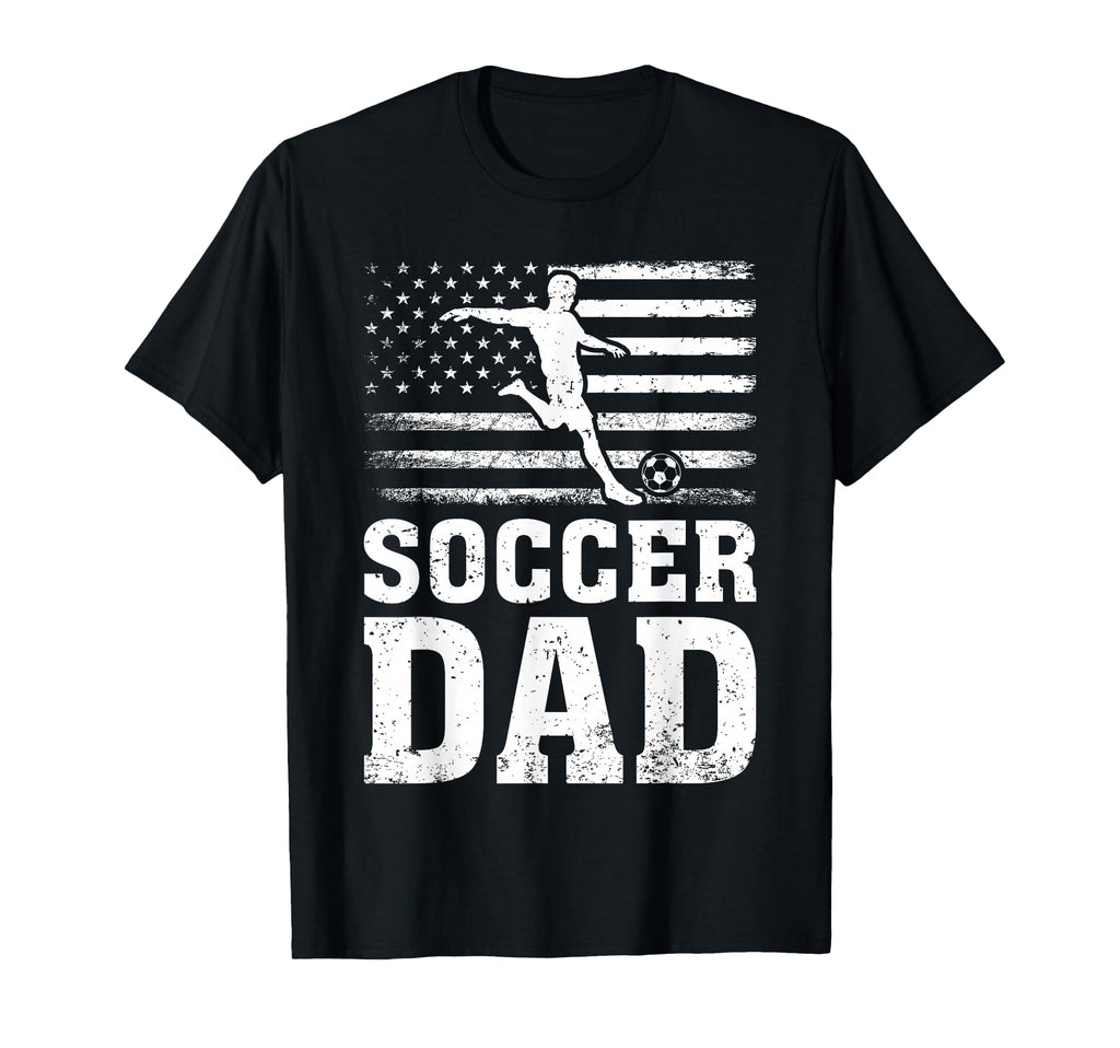 Usa Patriotic American Flag Soccer Dad T-Shirt - Novelty Apparel Unisex - T-Shirt, Sweatshirt, Hoodie