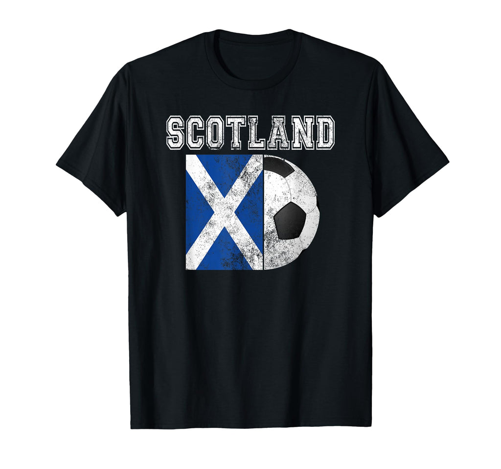 Scotland Flag Soccer Futbol Football T-Shirt - Custom Art Print Men Women - T-Shirt, Sweatshirt, Hoodie