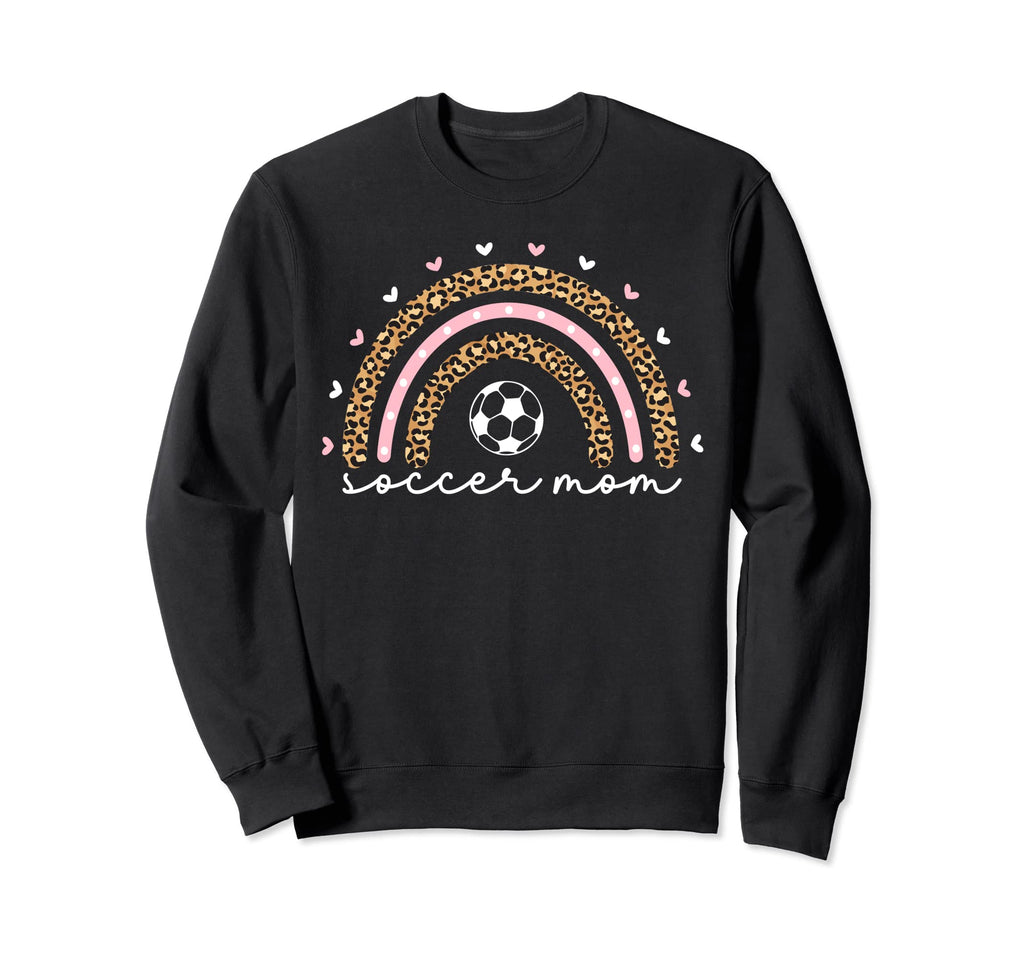 Proud Soccer Mom Mama Leopard Sweatshirt - Minimalist Print for Adults - T-Shirt, Sweatshirt, Hoodie