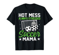 Hot Mess Always Stressed Soccer Mama Hoodie - Unique Graphic for Adults - T-Shirt, Sweatshirt, Hoodie