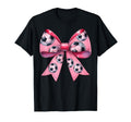 Coquette Bow Soccer Ball Pattern T-Shirt - Custom Art Print Men Women - T-Shirt, Sweatshirt, Hoodie