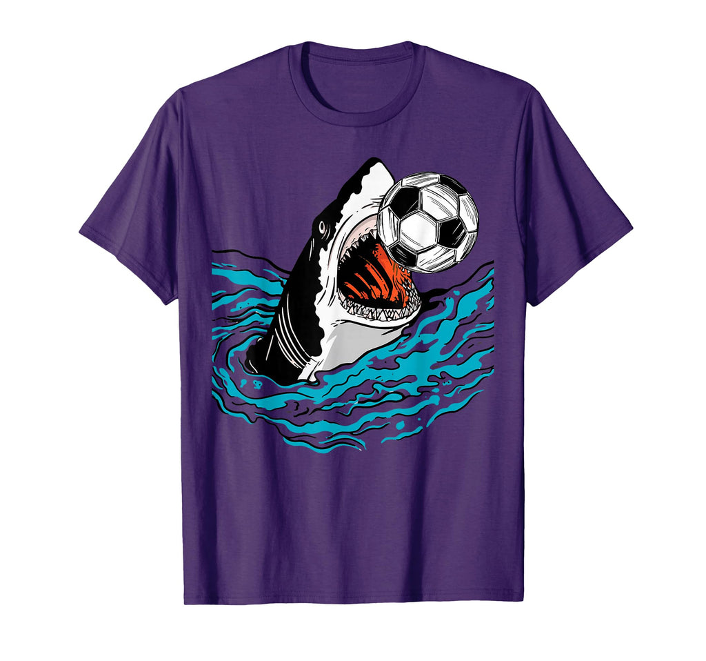 Soccer Shark Playing Ball Animal T-Shirt - Aesthetic Graphic for Adults - T-Shirt, Sweatshirt, Hoodie