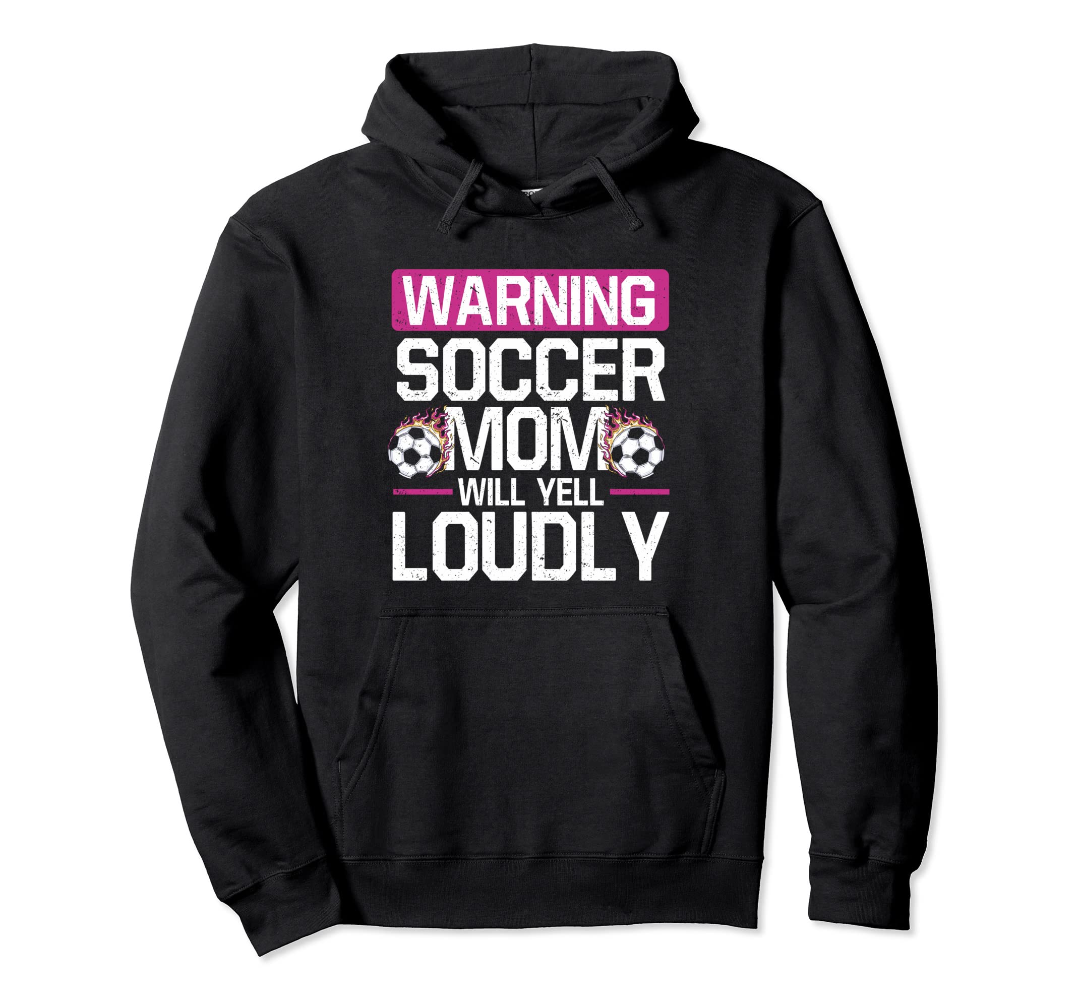 Warning This Soccer Mom Will Yell Loudly Hoodie - Minimalist Print Unisex - T-Shirt, Sweatshirt, Hoodie