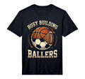 Funny Busy Raising Ballers Football T-Shirt - Aesthetic Graphic Unisex - T-Shirt, Sweatshirt, Hoodie