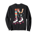 Rollerskates Boombox 80S 90S Vibes Sweatshirt - Aesthetic Graphic Unisex - T-Shirt, Sweatshirt, Hoodie