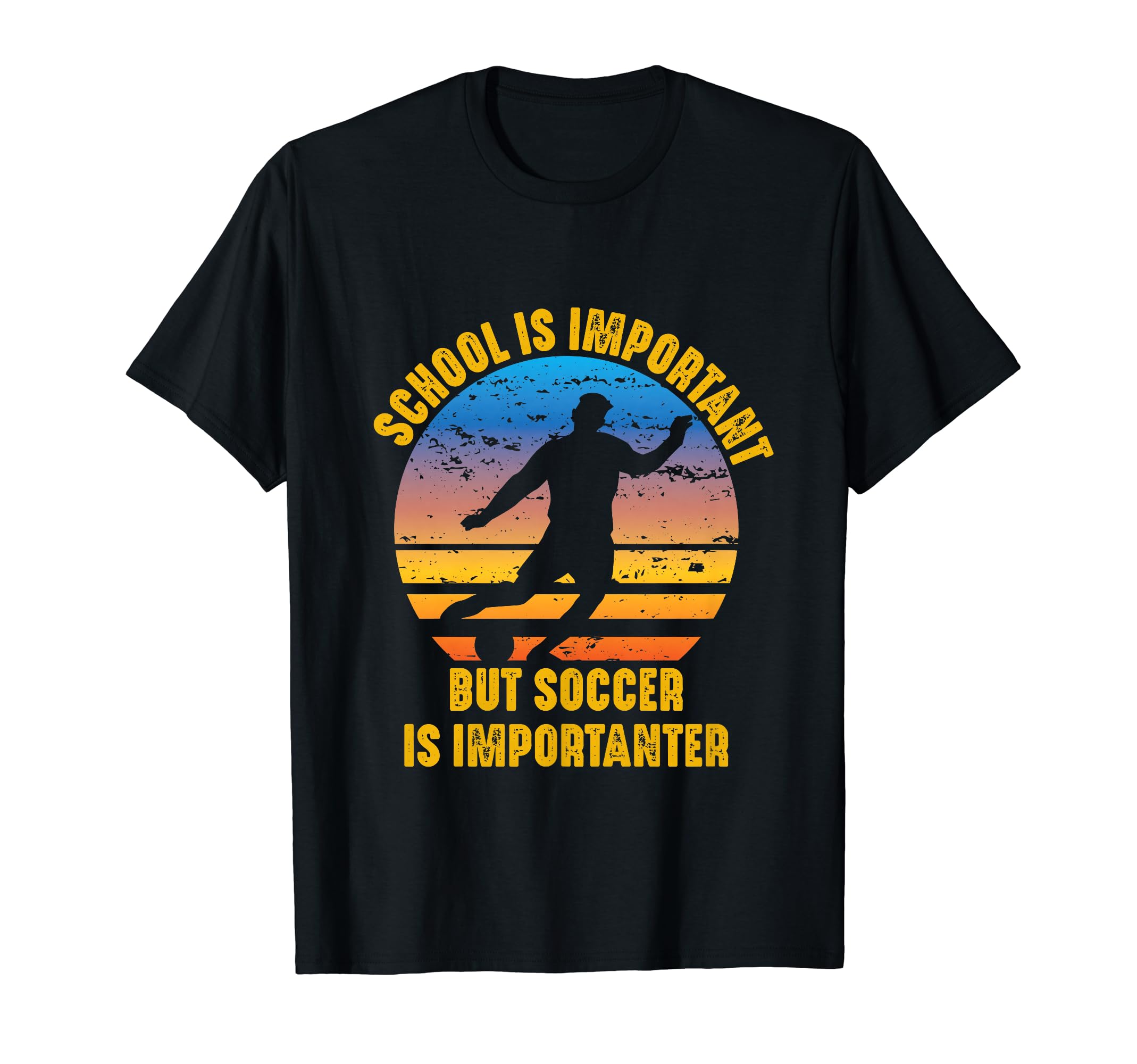 School Is Important But Soccer Is T-Shirt - Minimalist Print for Adults - T-Shirt, Sweatshirt, Hoodie