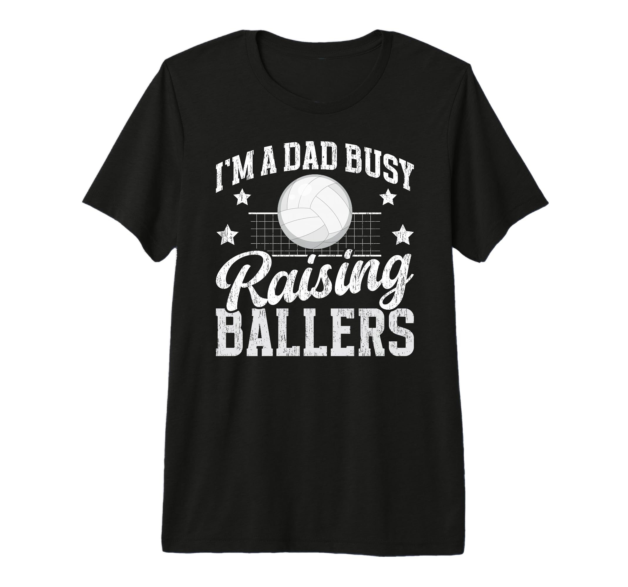 Mens Busy Raising Ballers Volleyball T-Shirt - Minimalist Print for Adults - T-Shirt, Sweatshirt, Hoodie