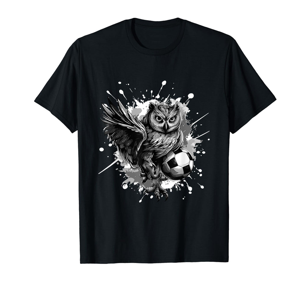 Owl Playing Soccer Sports Team T-Shirt - Fun Novelty Design for Adults - T-Shirt, Sweatshirt, Hoodie
