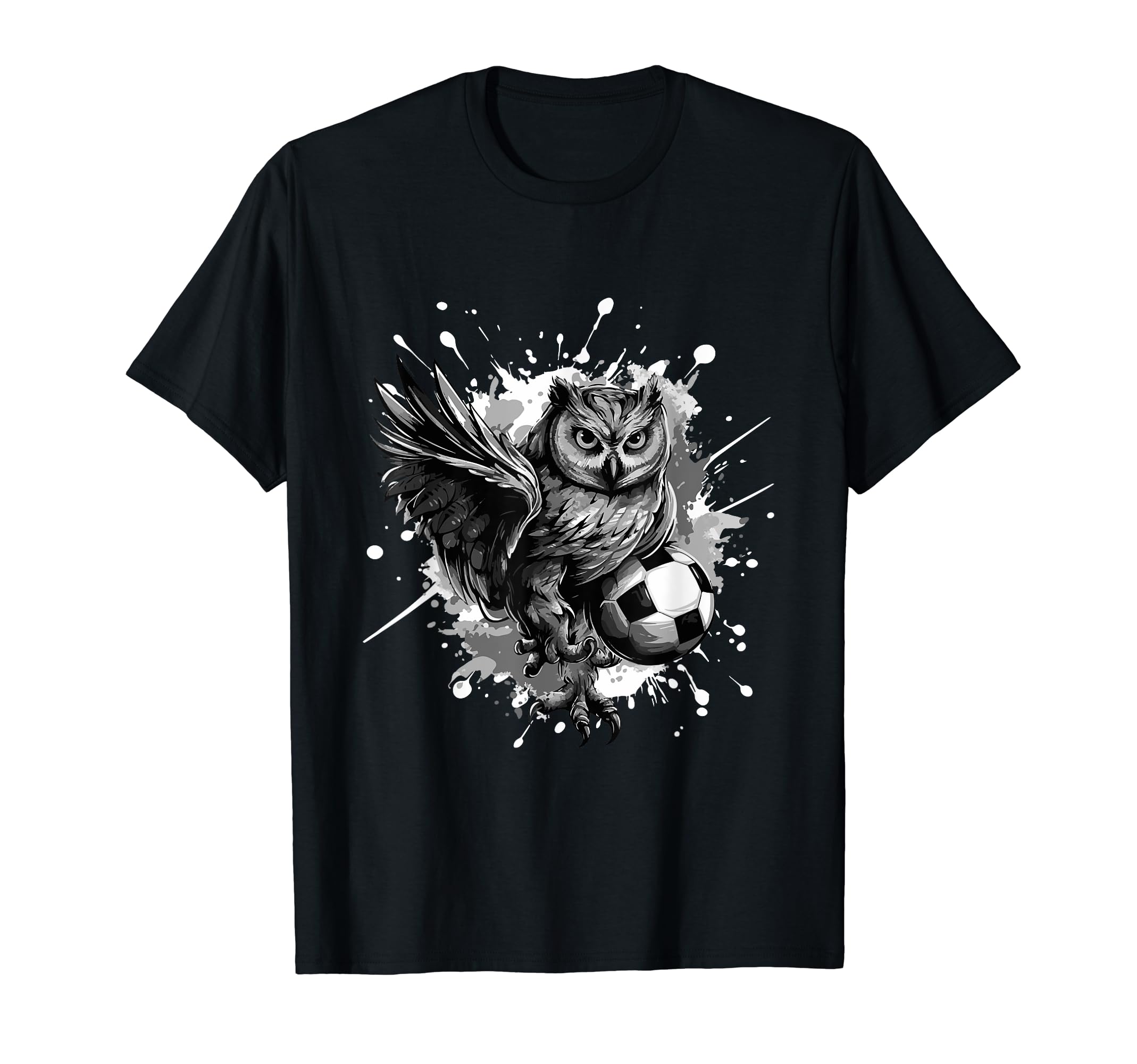 Owl Playing Soccer Sports Team T-Shirt - Fun Novelty Design for Adults - T-Shirt, Sweatshirt, Hoodie