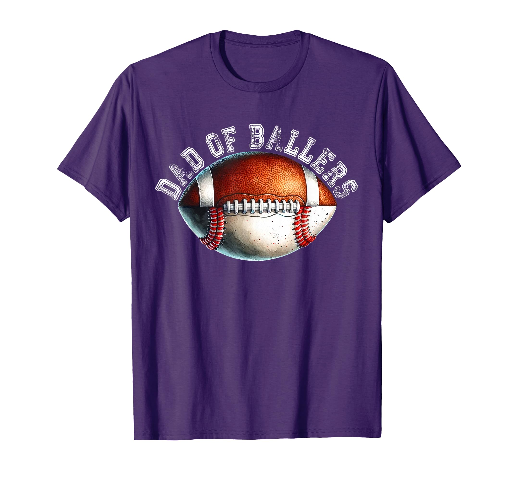 Dad Ballers Football Baseball Player T-Shirt - Graphic Print for Adults - T-Shirt, Sweatshirt, Hoodie