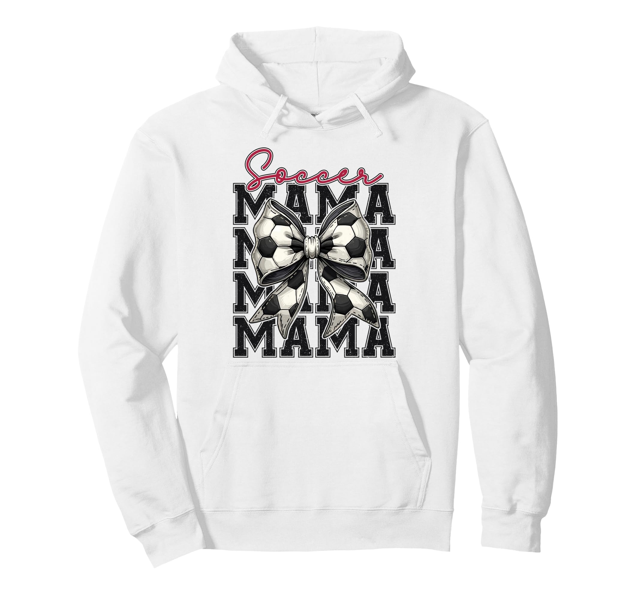 Soccer Mama Funny Coquette Bow Mom Mommy Hoodie - Streetwear Style Unisex - T-Shirt, Sweatshirt, Hoodie