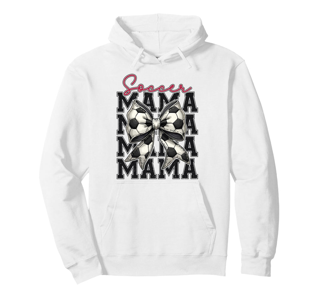 Soccer Mama Funny Coquette Bow Hoodie - Casual Everyday Wear for Adults - T-Shirt, Sweatshirt, Hoodie