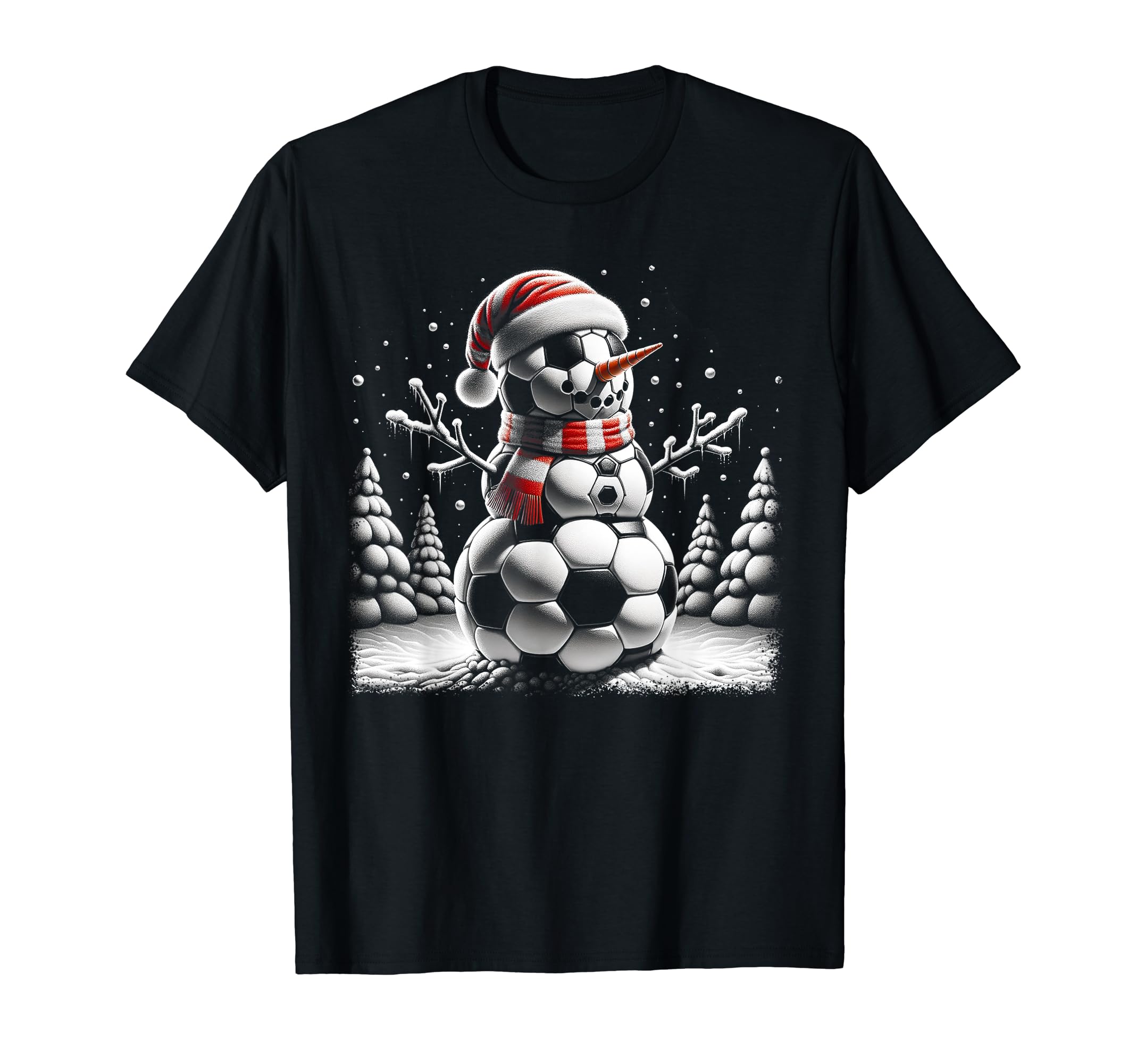 Frosty Soccer Ball Snowman Player T-Shirt - Novelty Apparel for Adults - T-Shirt, Sweatshirt, Hoodie