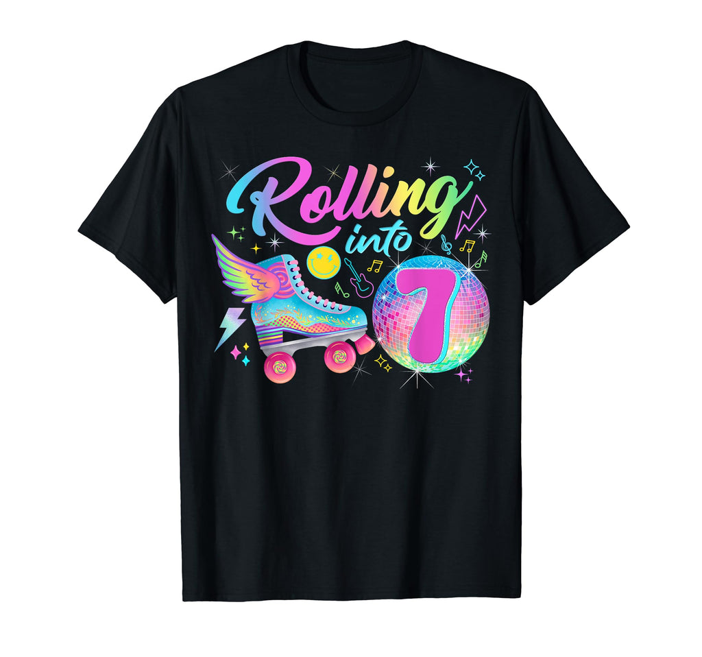 Roller Skates Birthday Disco Ball T-Shirt - Custom Art Print Men Women - T-Shirt, Sweatshirt, Hoodie
