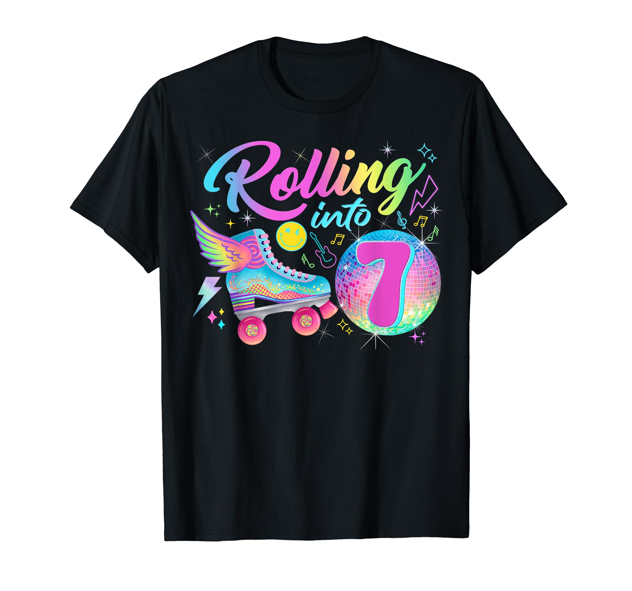 Roller Skates Birthday Disco Ball T-Shirt - Custom Art Print Men Women - T-Shirt, Sweatshirt, Hoodie