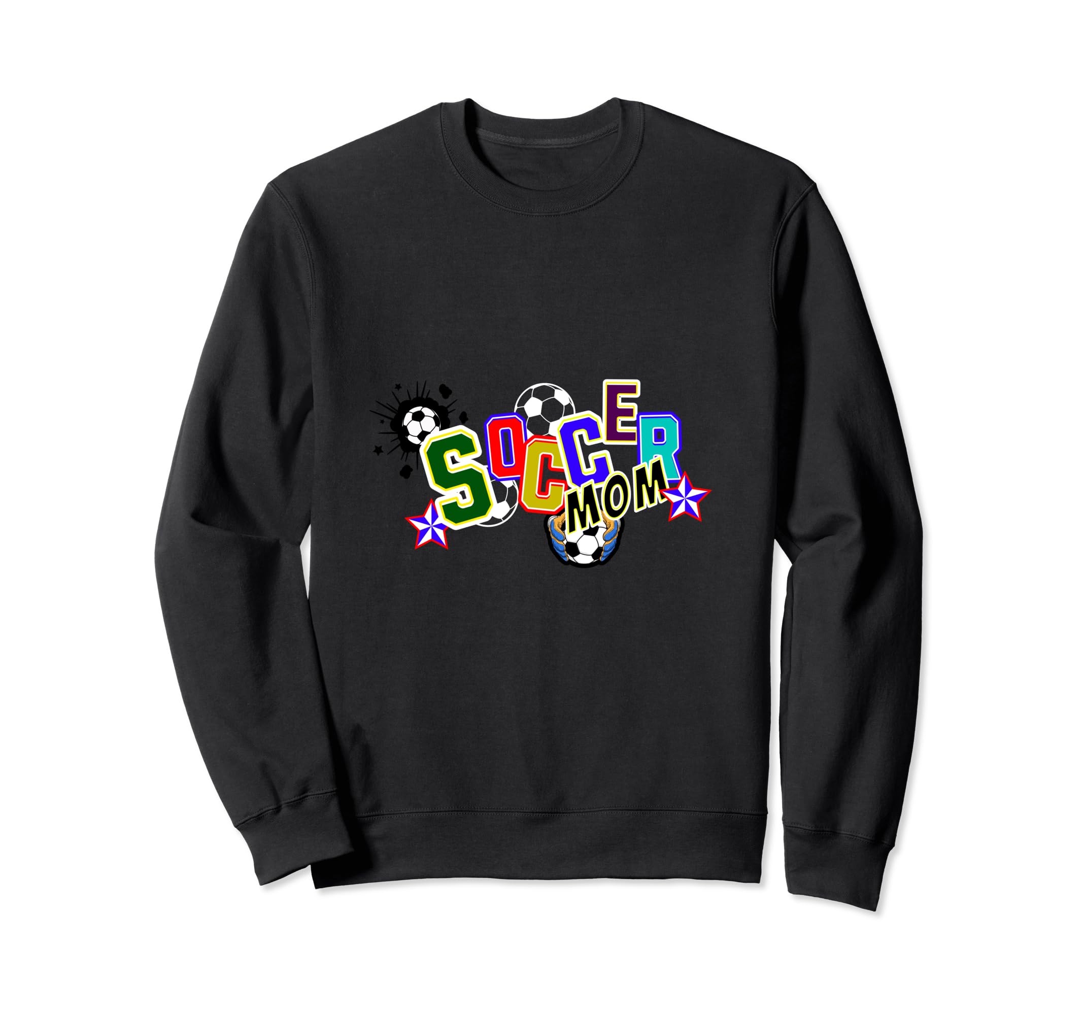 Soccer Mom Colorful Soccer Gifts Sweatshirt - Trendy Graphic for Adults - T-Shirt, Sweatshirt, Hoodie