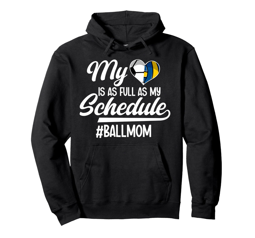 Ball Mom Proud Soccer Volleyball Mom Hoodie - Unique Graphic for Adults - T-Shirt, Sweatshirt, Hoodie