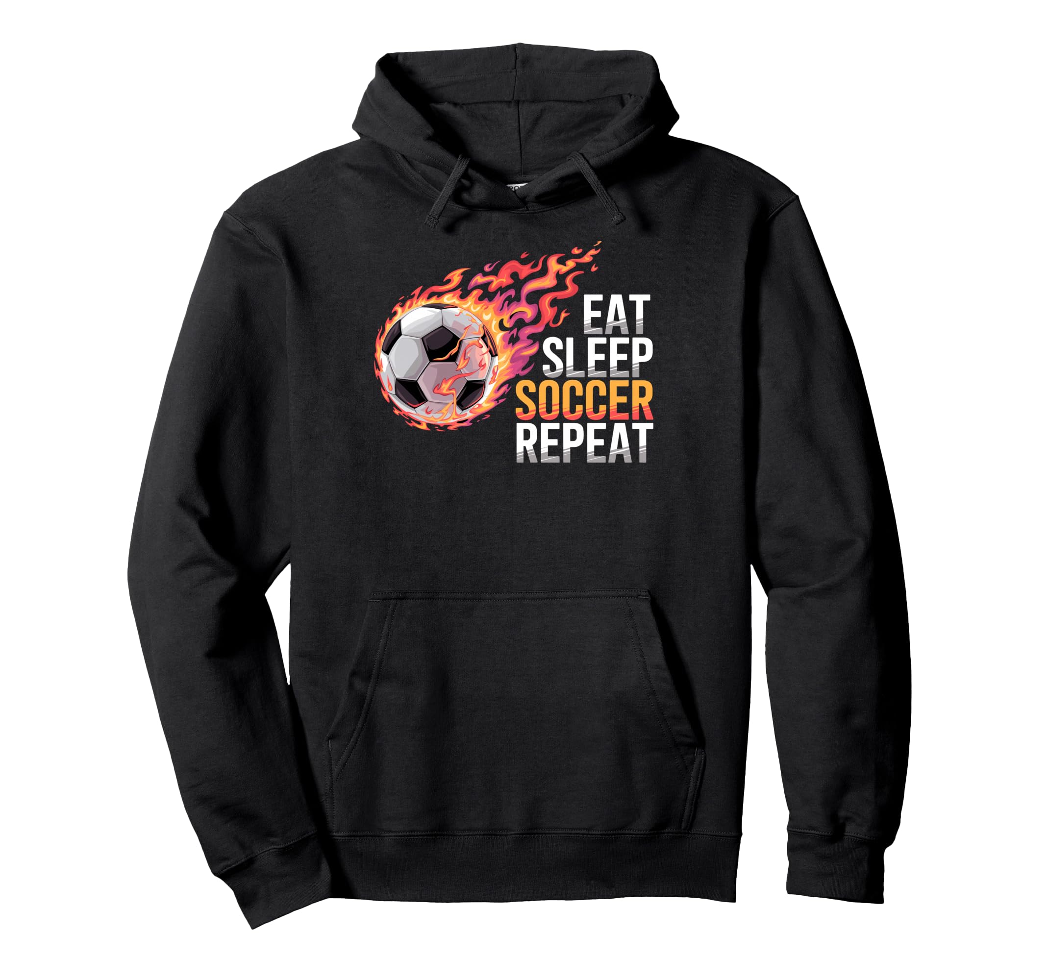 Eat Sleep Soccer Repet Goalie Player Hoodie - Streetwear Style for Adults - T-Shirt, Sweatshirt, Hoodie