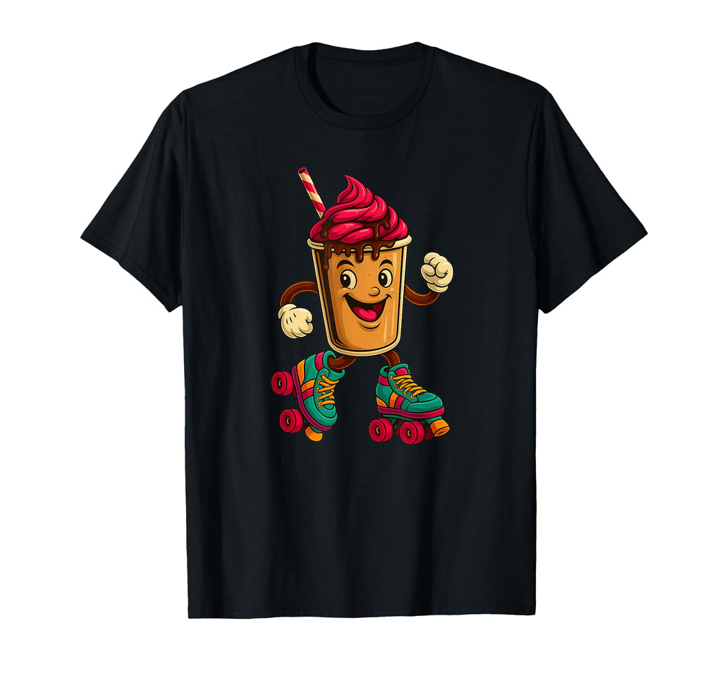 Milkshake Roller Skates Costume T-Shirt - Minimalist Print Men Women - T-Shirt, Sweatshirt, Hoodie