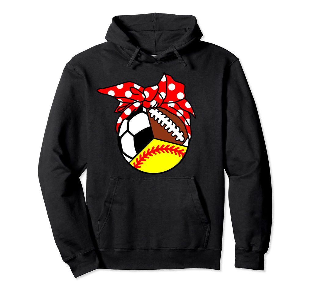 Softball Soccer Football Player Mom Hoodie - Custom Art Print for Adults - T-Shirt, Sweatshirt, Hoodie
