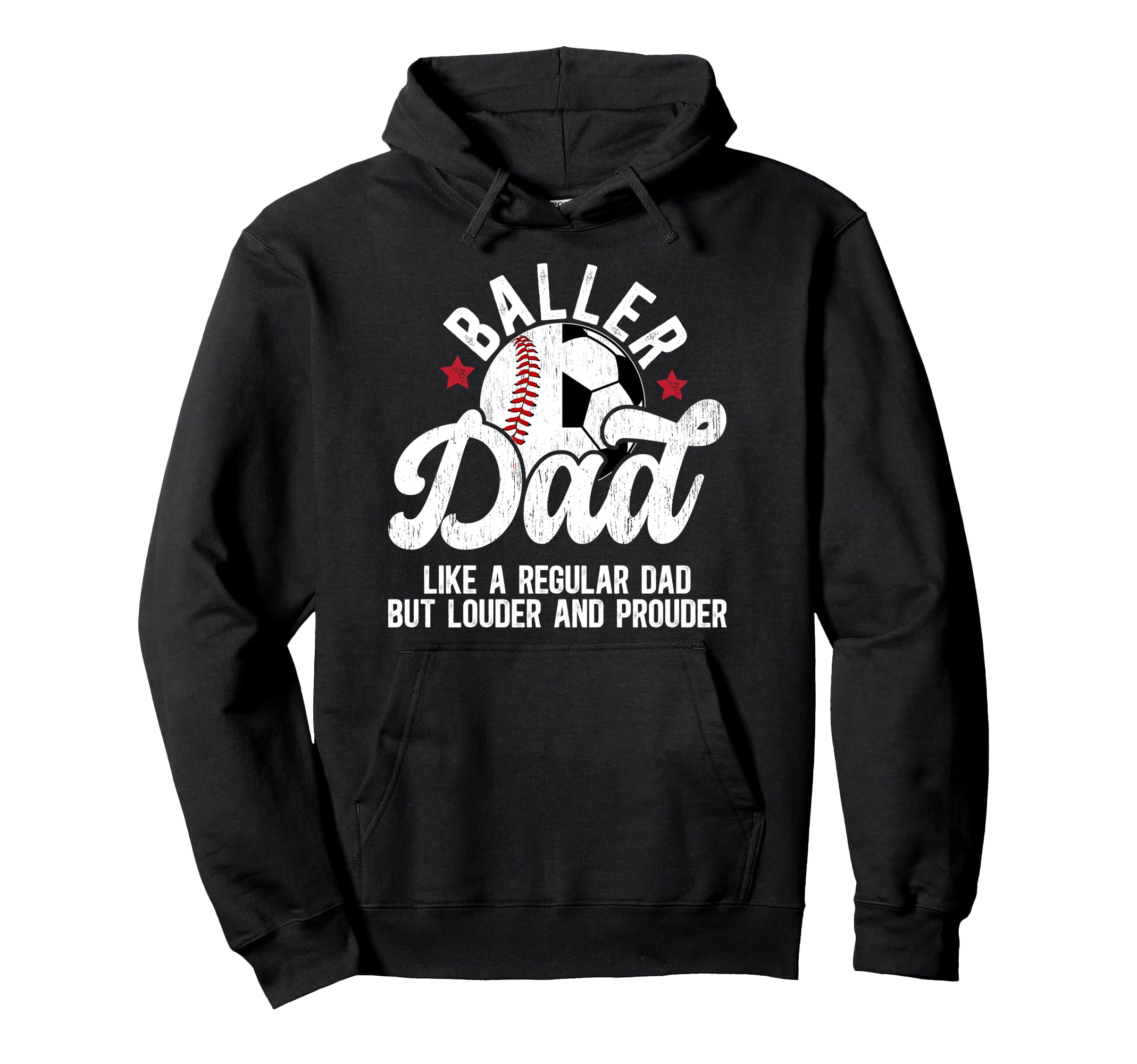 Baller Dad Definition Soccer Baseball Dad Hoodie - Novelty Apparel Unisex - T-Shirt, Sweatshirt, Hoodie