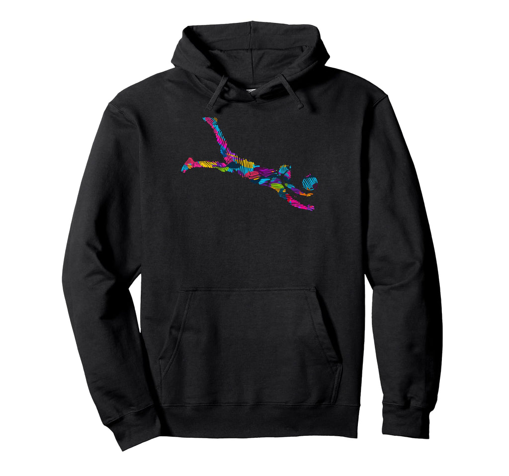 Colorful Soccer Goalie Splash Art Hoodie - Casual Everyday Wear for Adults - T-Shirt, Sweatshirt, Hoodie