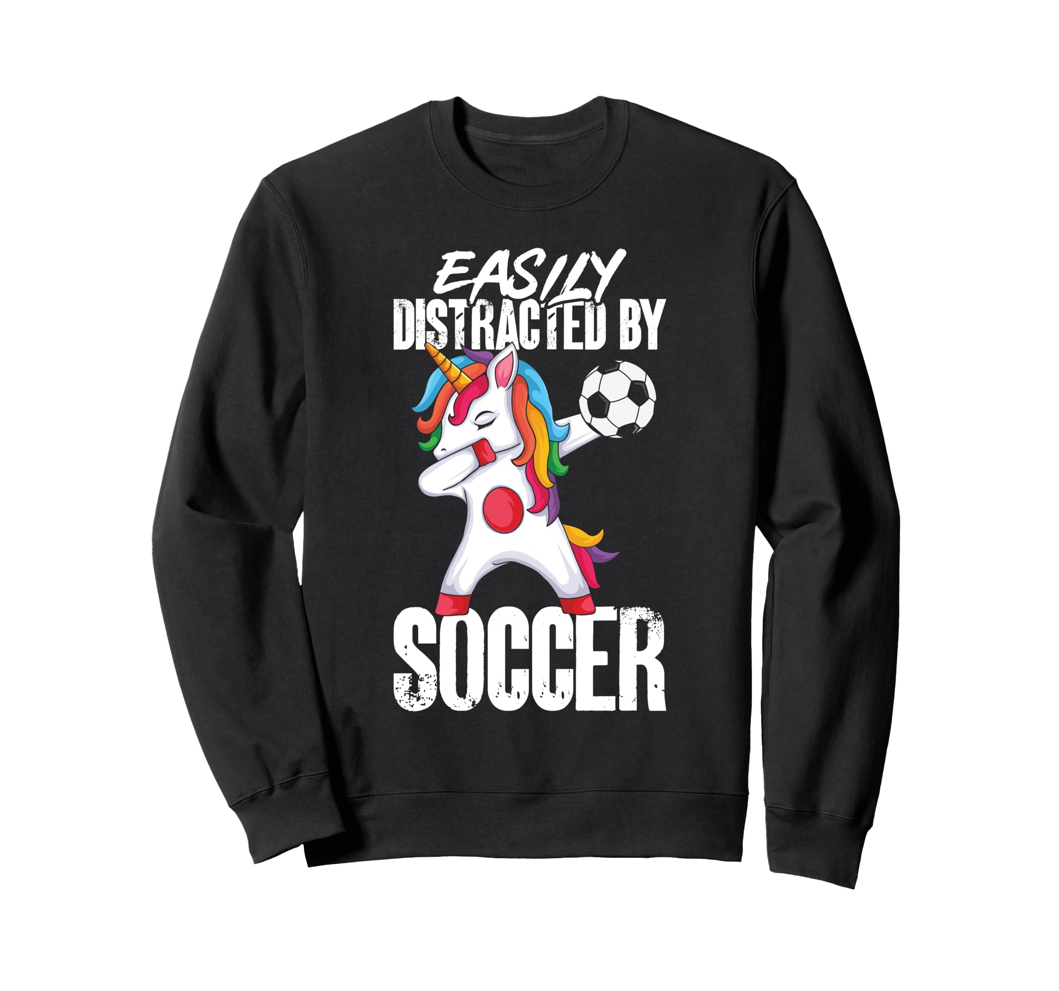 Distracted Soccer Sweatshirt - Minimalist Print Men Women - T-Shirt, Sweatshirt, Hoodie