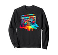 Dripping Paint Boombox Old Sweatshirt - Fun Novelty Design Men Women - T-Shirt, Sweatshirt, Hoodie