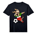 Dabbing Dog Equatorial Guinea Soccer T-Shirt - Streetwear Style for Adults - T-Shirt, Sweatshirt, Hoodie