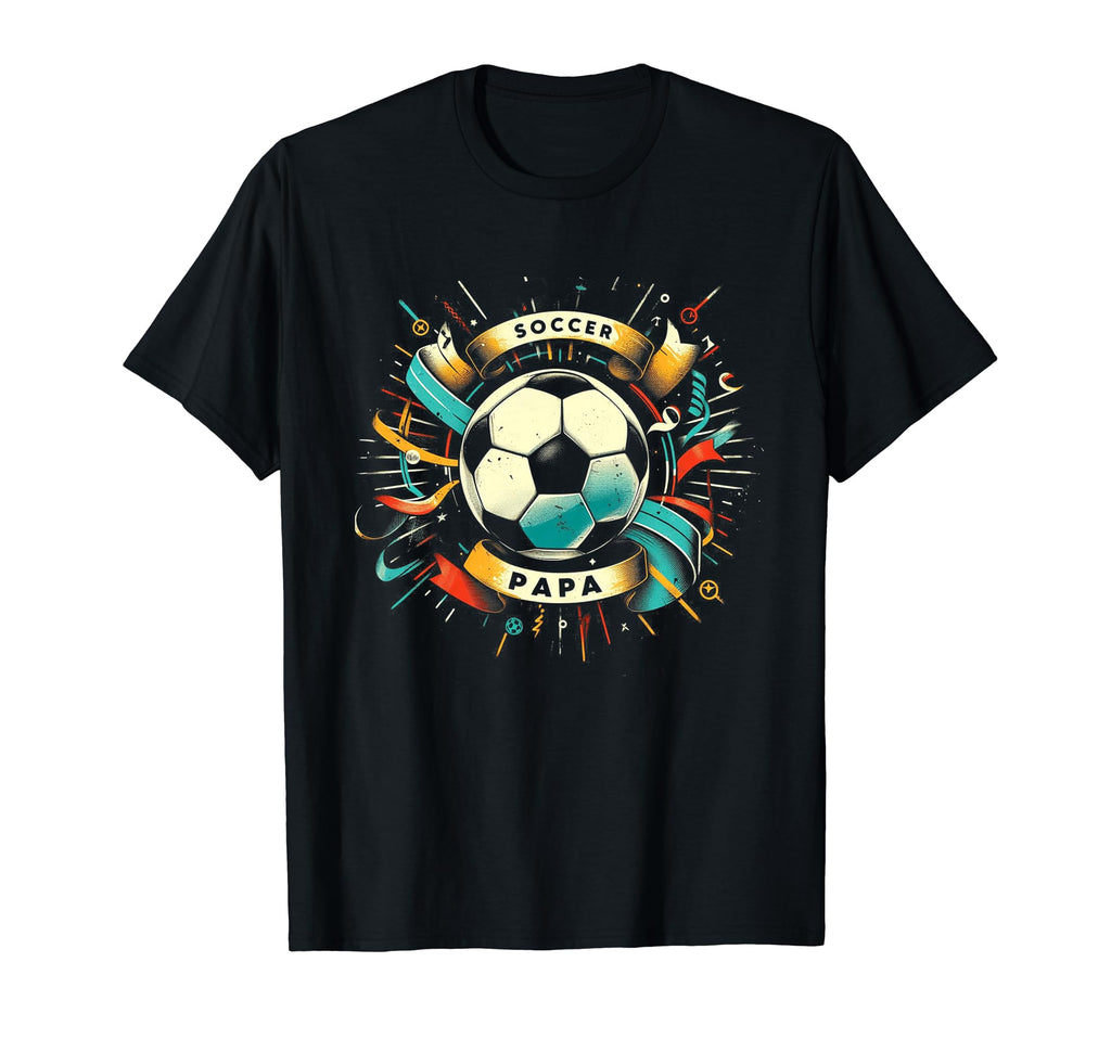 Soccer Papa Family Matching Dad T-Shirt - Minimalist Print Men Women - T-Shirt, Sweatshirt, Hoodie