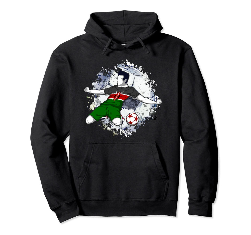 Kenya Soccer Kenyan National Flag Proud Hoodie - Graphic Print Men Women - T-Shirt, Sweatshirt, Hoodie